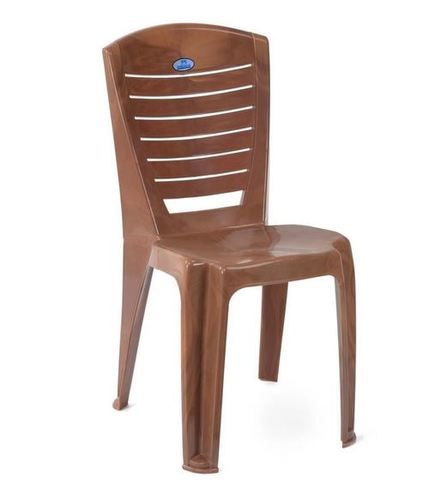 Brown Nilkamal 4025 Armless Plastic Chair