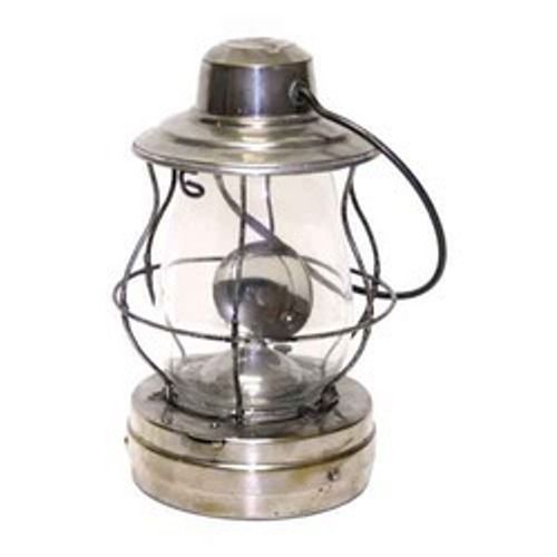 Polished Steel Oil Lamps