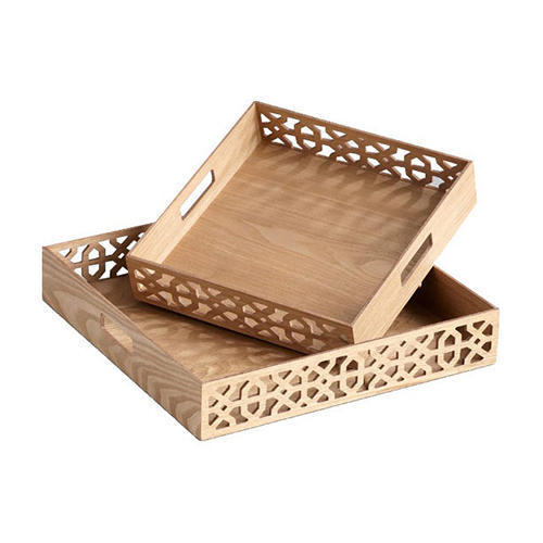 Wood Rectangular Sheesham Wooden Tray