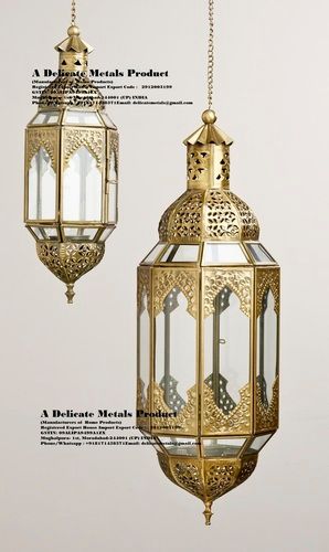 Metal Brass Antique Finish Moroccan Hanging Lantern