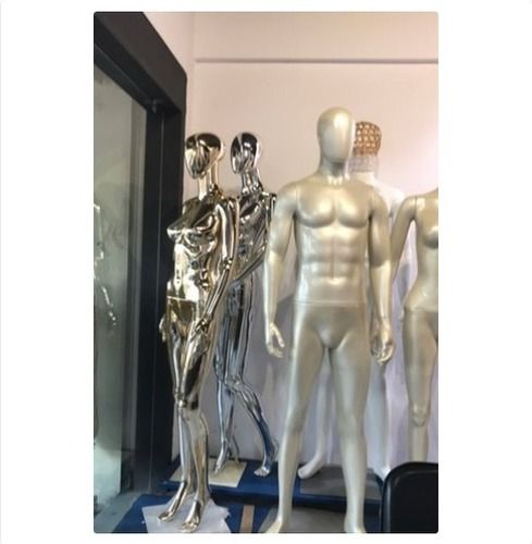 Chrome Male and Female Mannequins