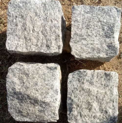 Natural White Granite Cobbles Size: Various