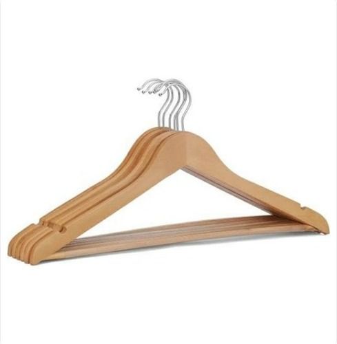 Garment Wooden Cloth Hanger With Metal Hook