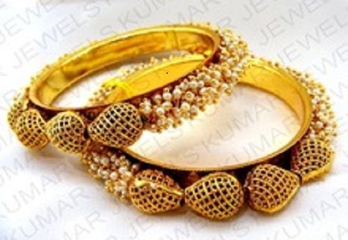 Ethnic Gold Polished Bangles