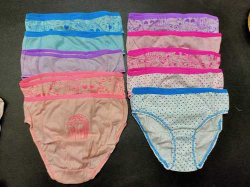 Printed Girls Cotton Briefs