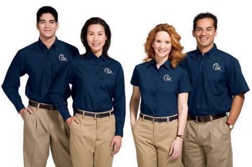 Summer Male And Female Staff Corporate Uniforms