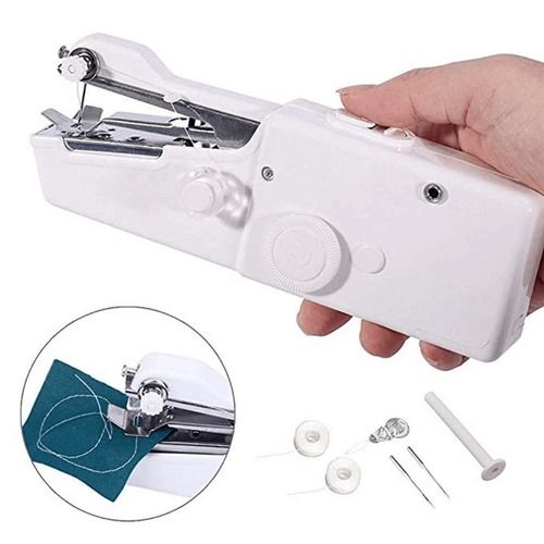 White Manual Mini Handheld Sewing Machine