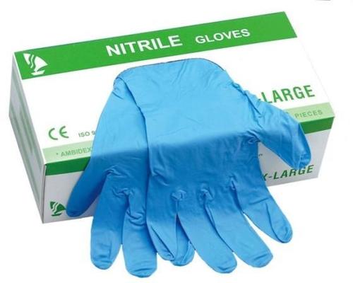 Blue Color Nitrile Gloves