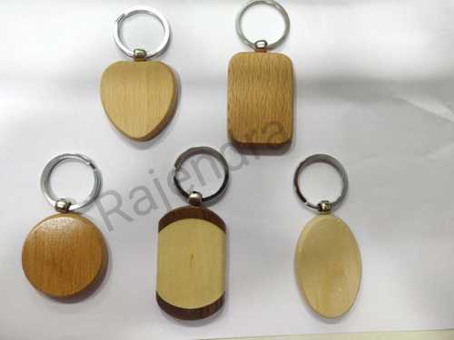 Multi Design Promotional Wooden Keychains