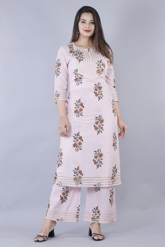 Pink Pahal Attire Kurta And Palazzo Set