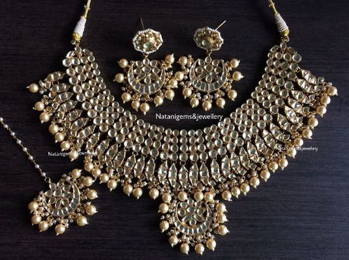 Pearl Kundan Imitation Necklace Set