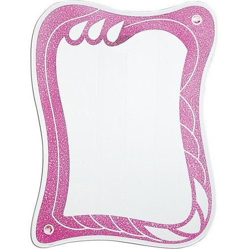 Pink Designer Printed Glass Mirror