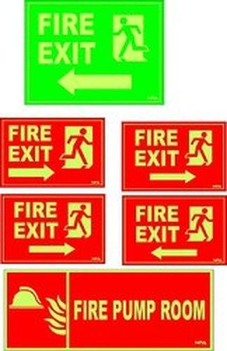 Multicolor Rectangle Fire Safety Signage