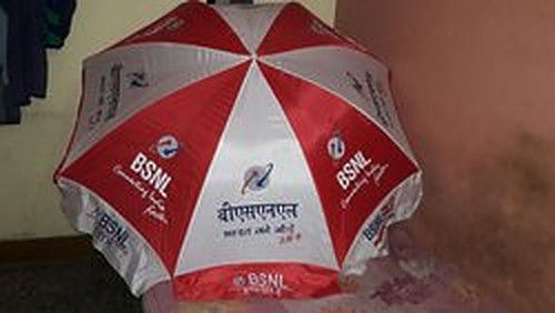 Red Round Printed Promotional Umbrella