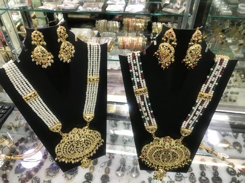 Necklaces Women Designer Kundan Jewellery Set