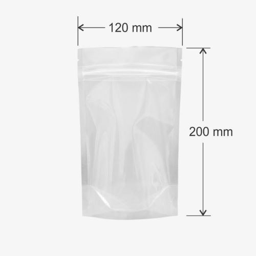 Clear Stand Up Pouch With Zipper (100Gm) Length: 200 Millimeter (Mm)