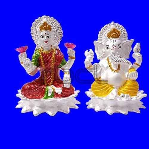 Durable 925 Silver Laxmi Ganesh Statue