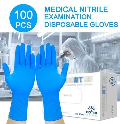 Blue Color Disposable Gloves Usage: For Medical