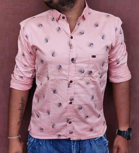 Readymade Printed Shirt For Men Collar Style: Classic