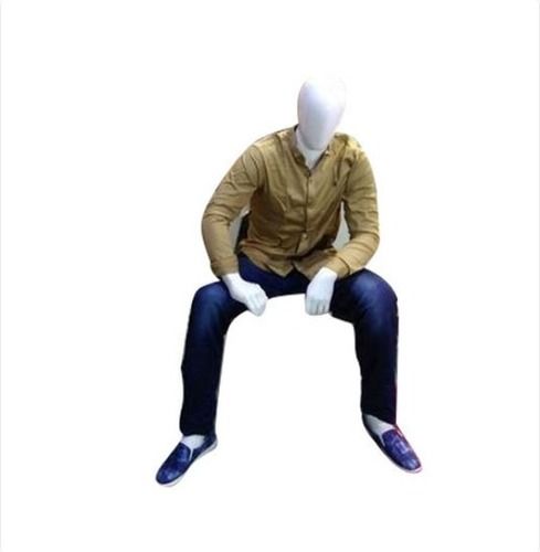 Faceless Sitting White Male Mannequin Age Group: Adults