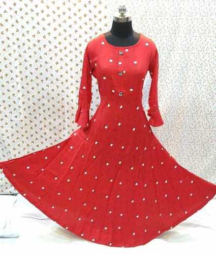 Ladies Fancy Anarkali Cotton Kurti