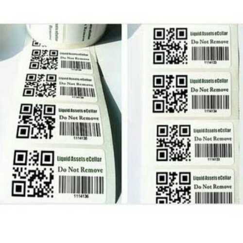 Paper Printed Barcode Sticker