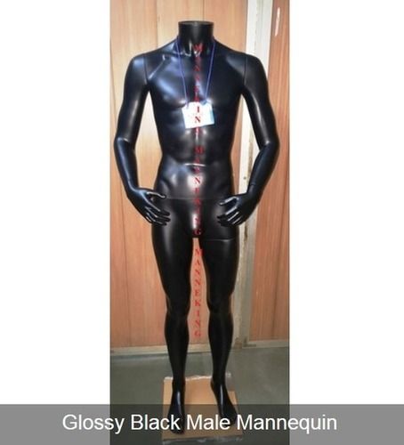 Headless Glossy Black Male Mannequin Age Group: Adults