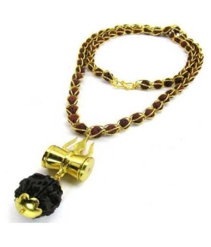 Golden Unisex Gold Rudraksha Mala