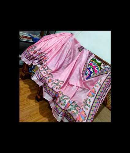 Hand Painted Madhubani Art Saree