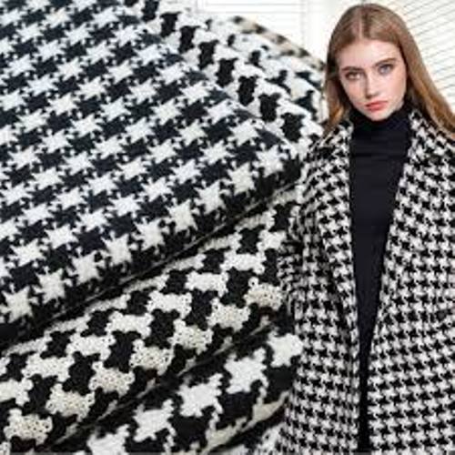 Warm Houndstooth Wool Fabric For Garment And Home Furnishing