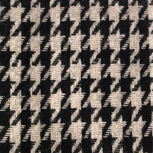 Houndstooth Wool Fabric - 58-60" Width, GSM 250-300 | Washable, Colourfastness, Warm, Tear-Resistant, Exceptionally Soft