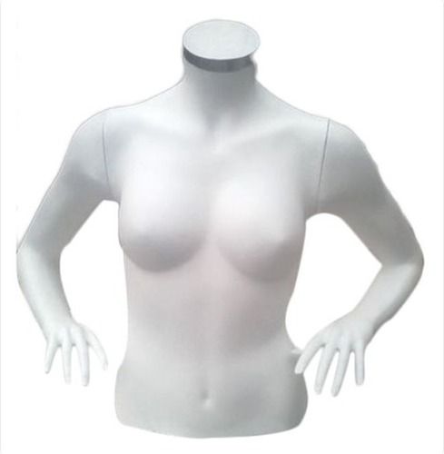 Female White Bust Mannequin With Full Arms Age Group: Adults