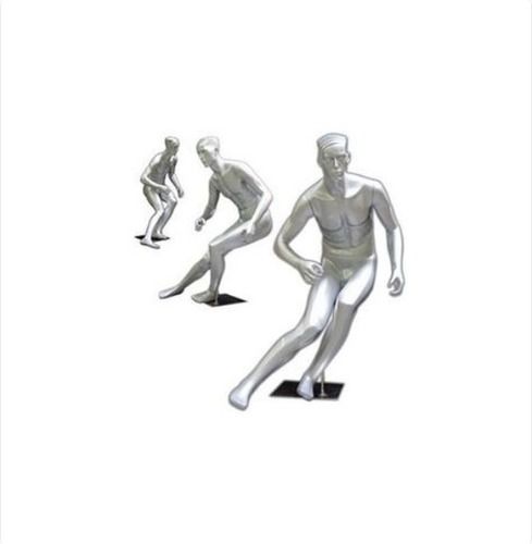 Silver Mens Full Body Sports Mannequins