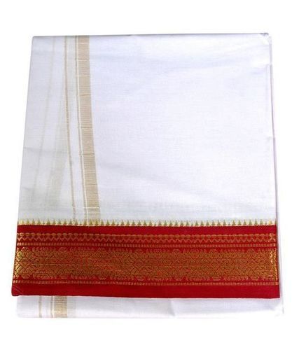 Plain Handloom White Cotton Lungi