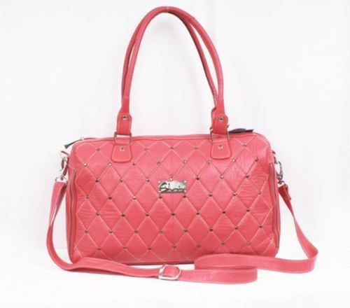 Pink Women Leather Shoulder Bag