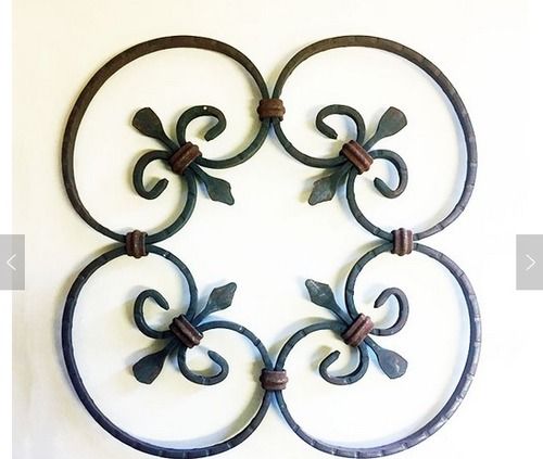 Black Forged Steel Wrought Iron Rosettes For Gate 