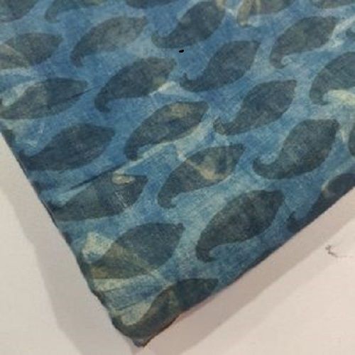 Various Colors Are Available Indigo Block Umbrella Printed Fabric