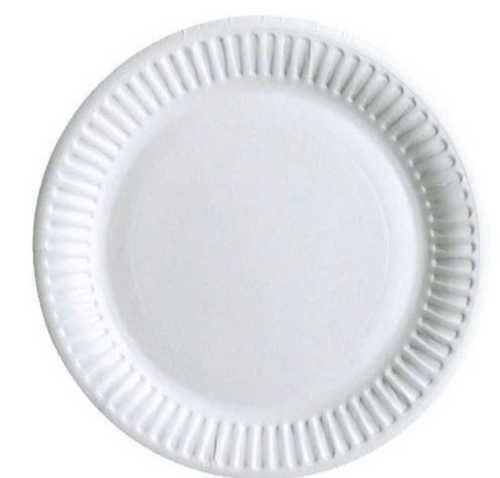 White Color Round Shape Paper Plates Size: 8"