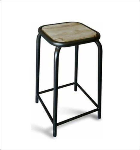 Brown Wooden Top Iron Bar Stool (An-14)