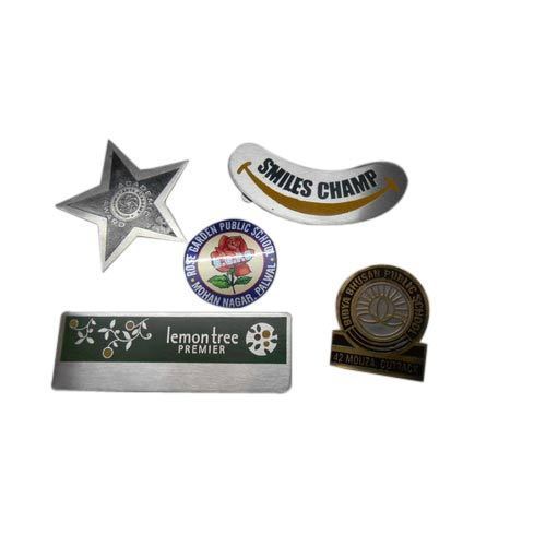 Emboosed Metal School Badges