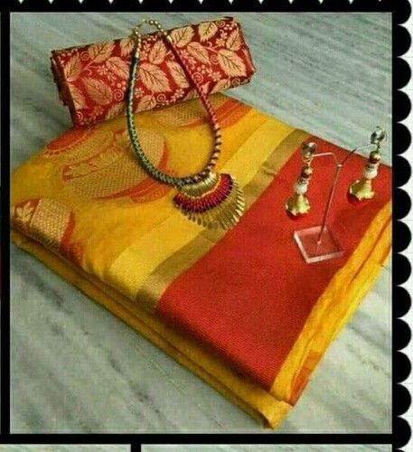 Yellow Colored Womens Sarees