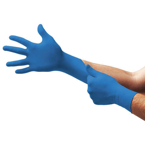 Blue Durable Rubber Cleaning Hand Gloves