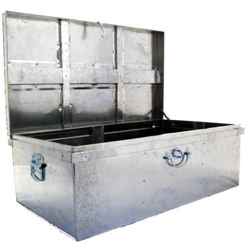 Silver Polish Rectangular Galvanized Trunk