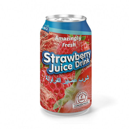 330ml Canned Strawberry Juice Drink