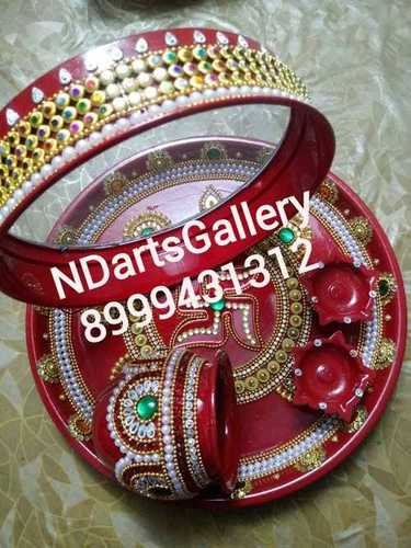 Designer Puja Thali Steel