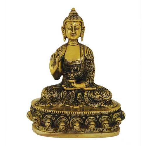 Lord Buddha Brass Statue 8 Inches