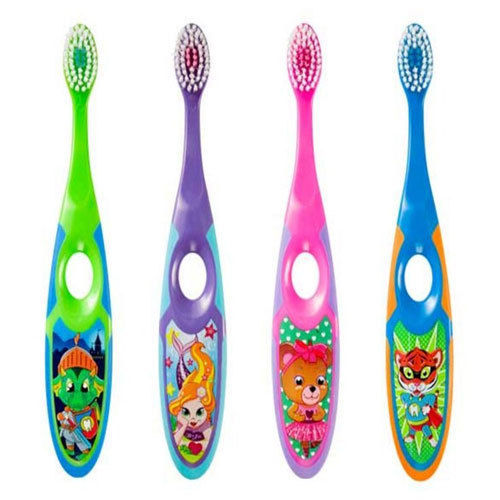 Black Printed Multi Color Baby Toothbrush