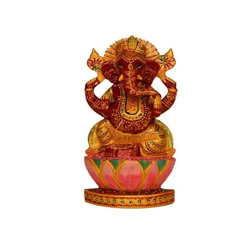 Light Weight Santarms Wooden Ganesh Statue (21 Cm)