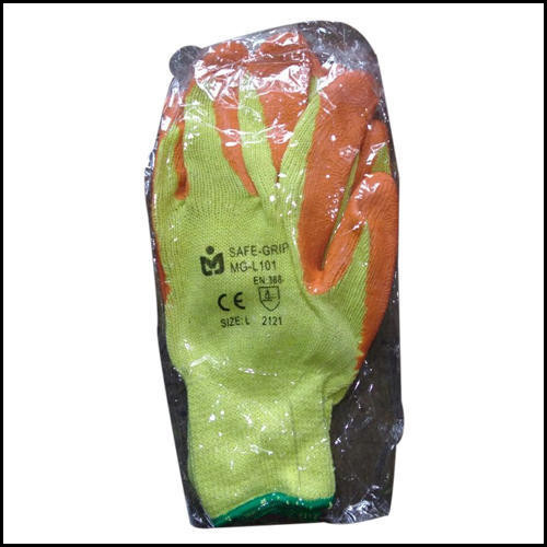 Parrot Green and Orange Full Finger Woolen Hand Gloves