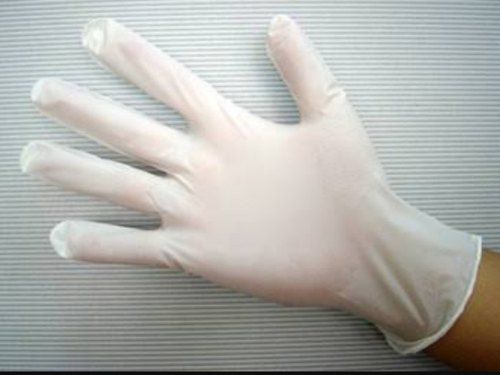 White Latex Disposable Hand Gloves Elasticity: Good